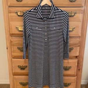 Vineyard Vines Navy and White Striped Dress